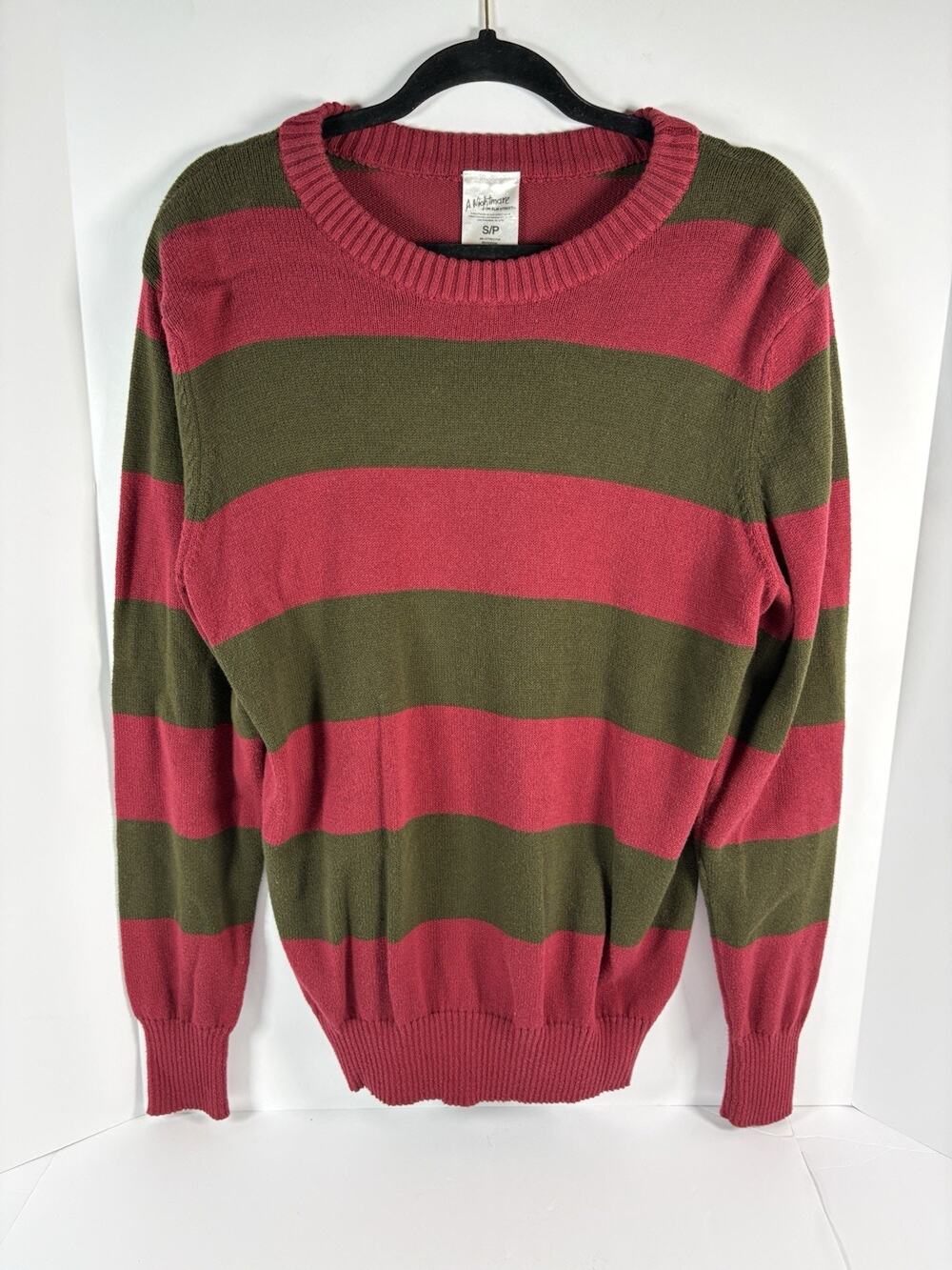 Nightmare On Elm Street Freddy Krueger Striped Knit Sweater Small S Crew